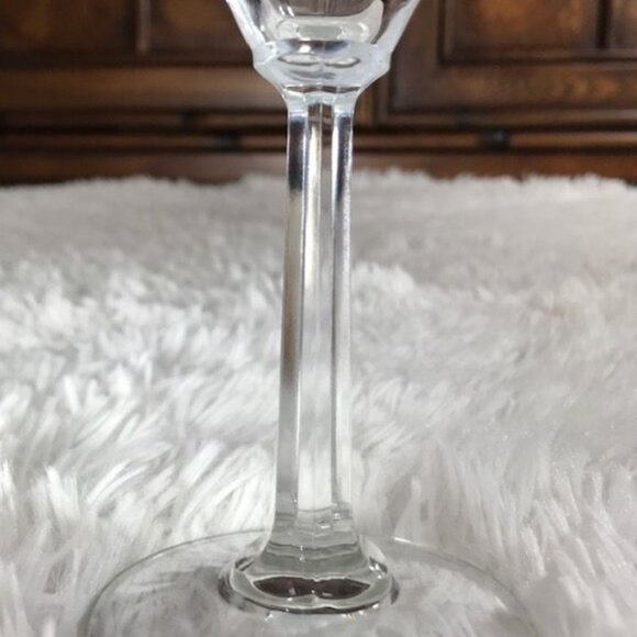 NWOT Set of 4 Premium Glass Faceted Stem Champagne Flutes - Picture 7 of 9